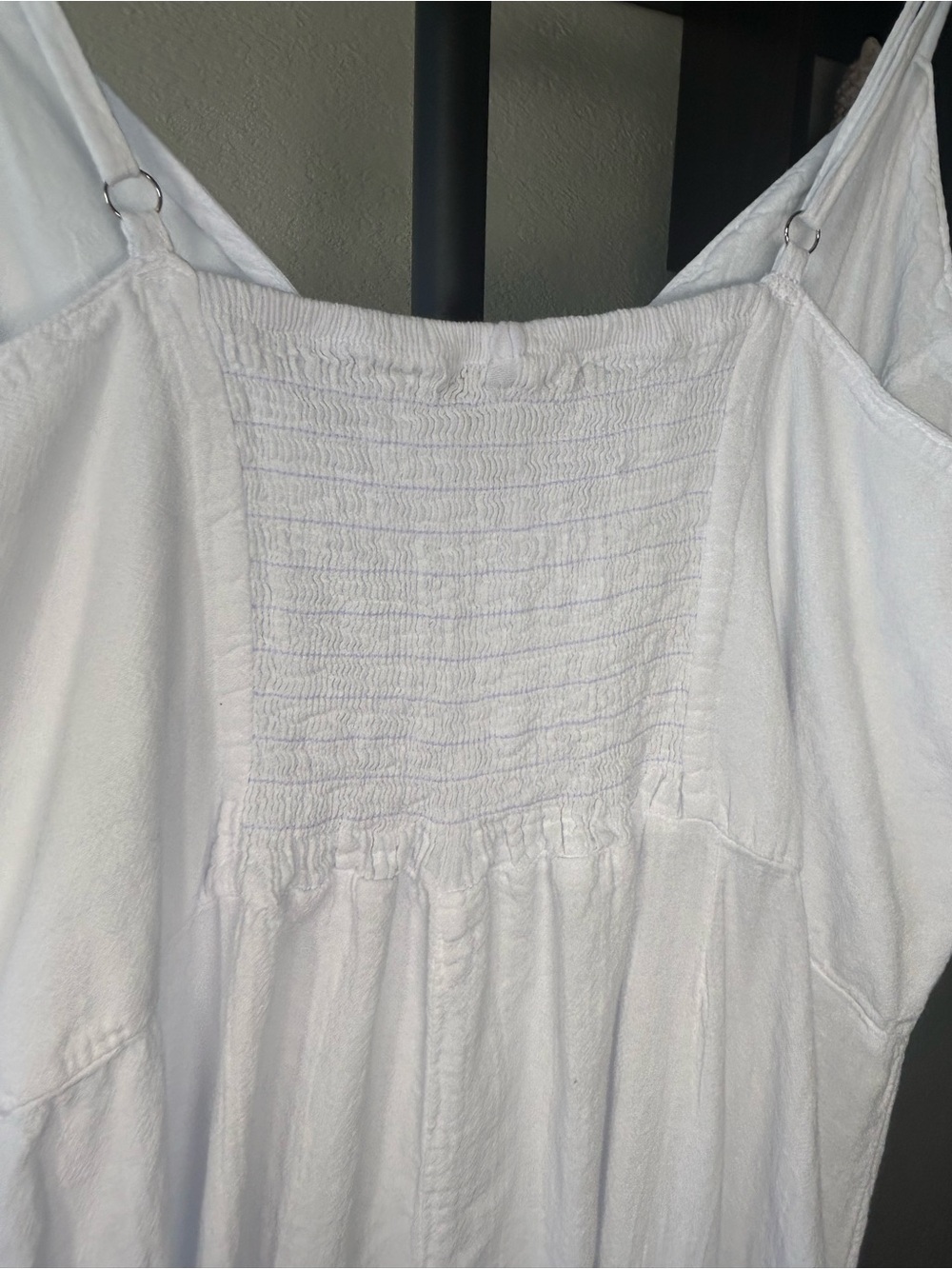 Giocam White Button-Front Maxi Dress, 100% Peruvian cotton, size - Picture 6 of 10